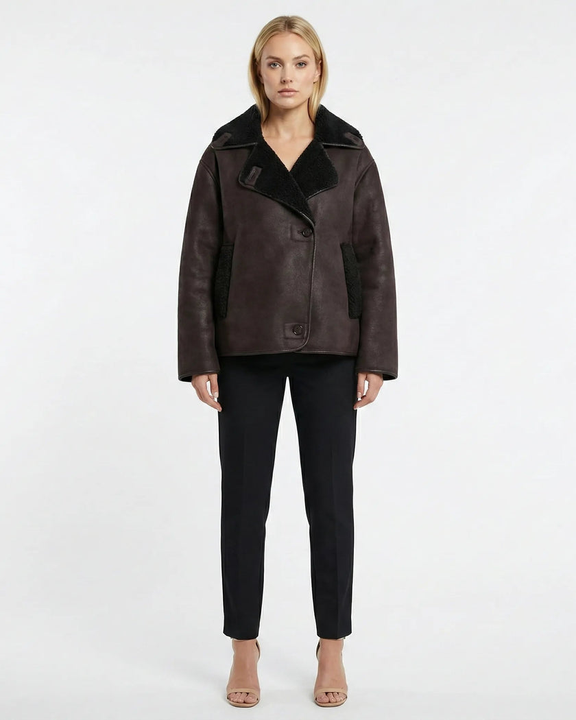 VICTORIA LEATHER JACKET Millie Blue