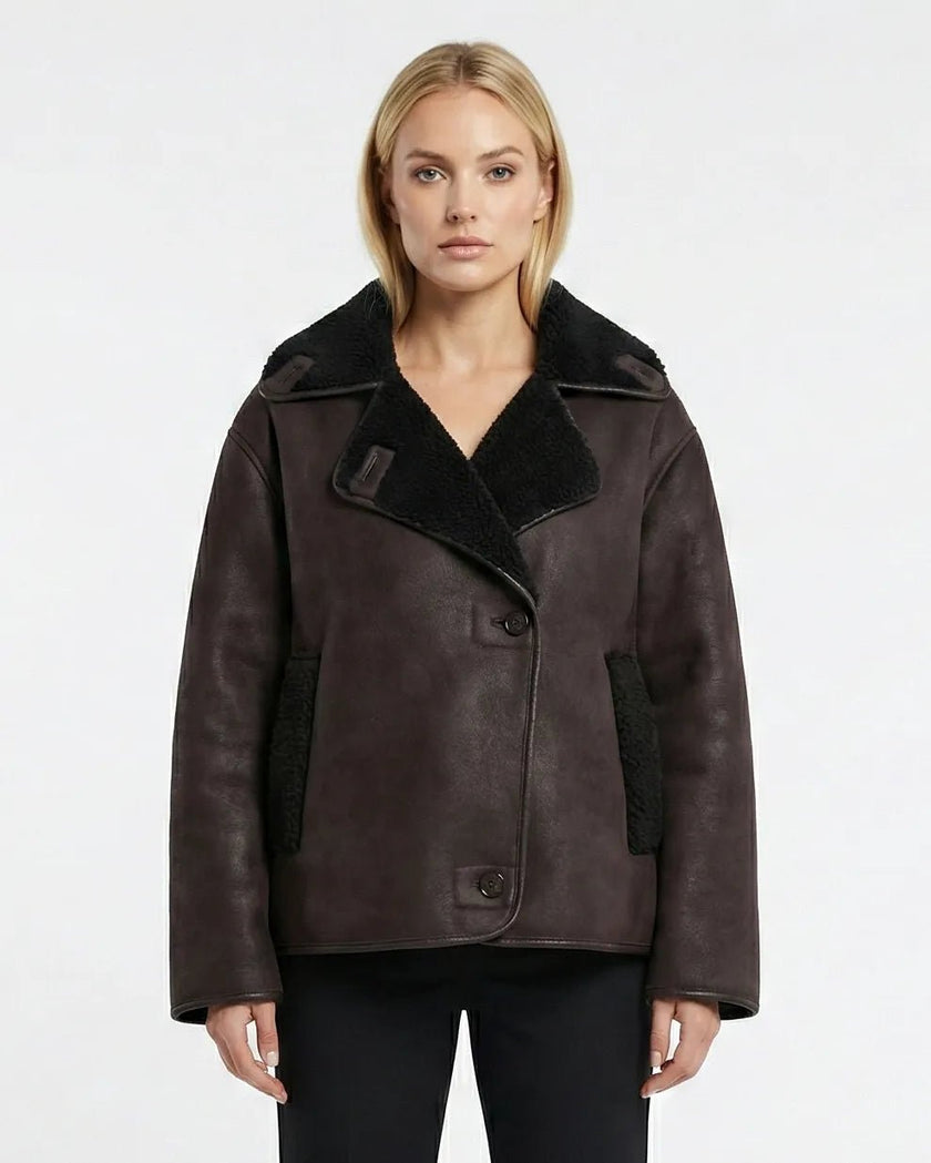 VICTORIA LEATHER JACKET Millie Blue