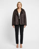 VICTORIA LEATHER JACKET Brown Millie Blue