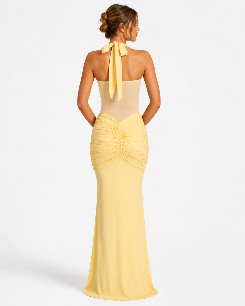 ZELLA MESH MAXI DRESS - Millie Blue