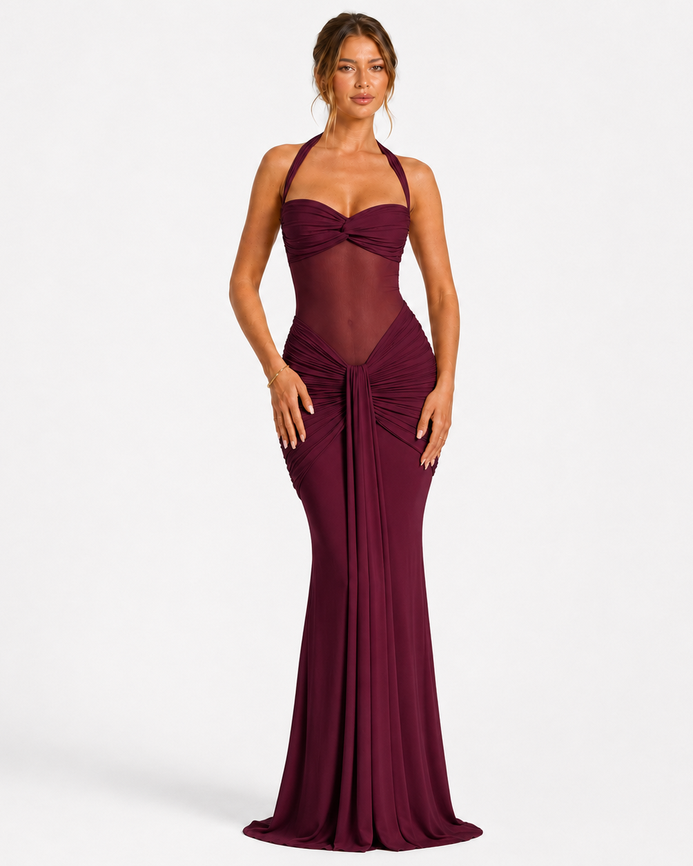 ZELLA MESH MAXI DRESS