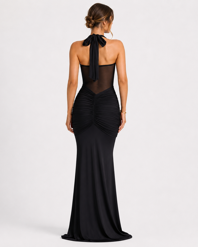 ZELLA MESH MAXI DRESS - Millie Blue