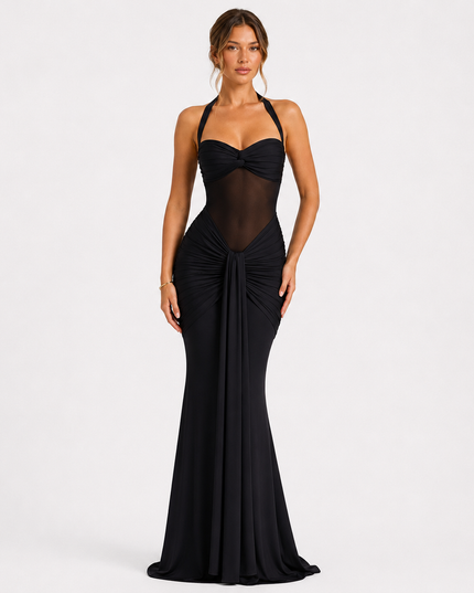 ZELLA MESH MAXI DRESS - Millie Blue