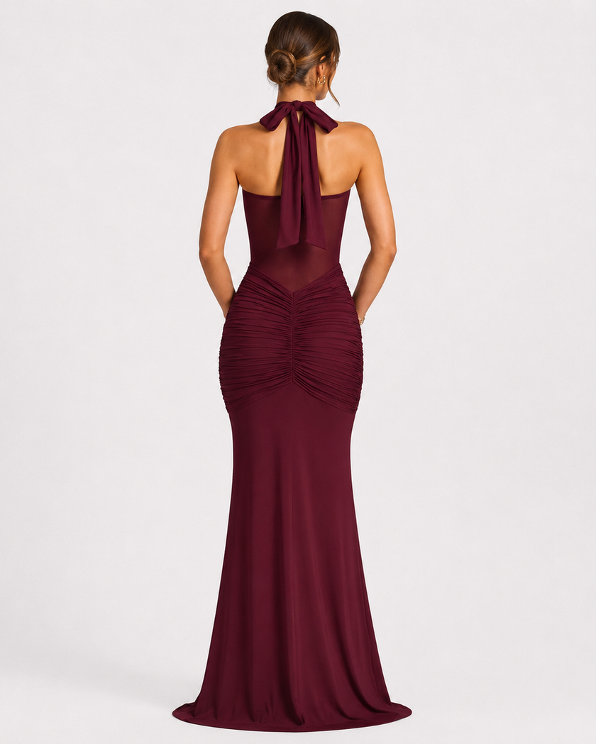 ZELLA MESH MAXI DRESS - Millie Blue